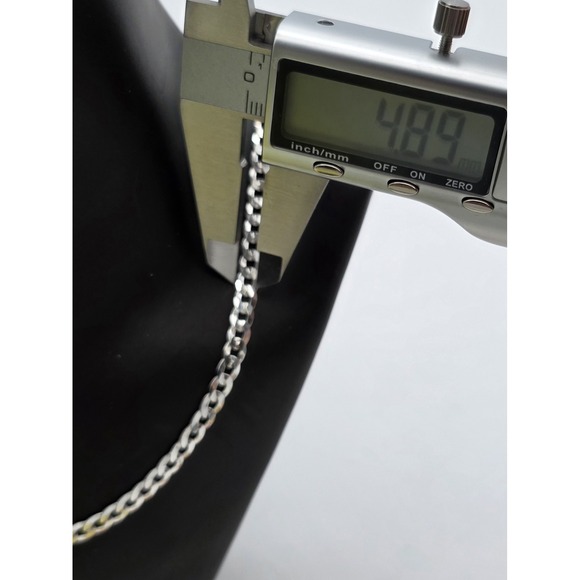 Sterling Silver Necklace 925 Italy 4.89mm 20 In Unisex New #0331 - Picture 2 of 5